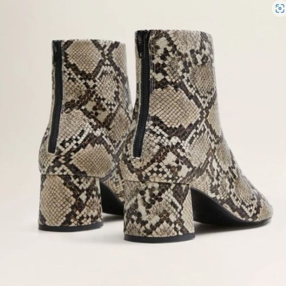 MANGO (MNG) Snakeskin Booties - Picture 2 of 8